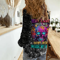 Skull Women Casual Shirt Your Demons Hide Under Your Bed Mine Hide Inside My Head - Wonder Print Shop