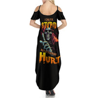 Reaper Skull Summer Maxi Dress I Can Fix Stupid But It's Gonna Hurt - Wonder Print Shop