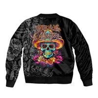 Day Of The Dead Sugar Skull Bomber Jacket Dia De Los Murtos - Wonder Print Shop