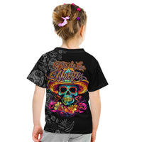 Day Of The Dead Sugar Skull Kid T Shirt Dia De Los Murtos - Wonder Print Shop