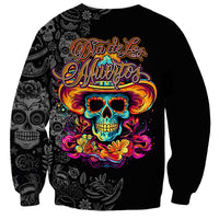 Day Of The Dead Sugar Skull Sweatshirt Dia De Los Murtos - Wonder Print Shop