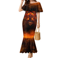 Fire Skull Mermaid Dress Of Course I'm Going To Hell I'm Just Here To Pick You Up - Wonder Print Shop