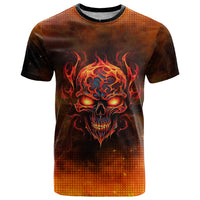 Fire Skull T Shirt Of Course I'm Going To Hell I'm Just Here To Pick You Up - Wonder Print Shop
