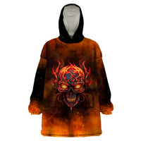 Fire Skull Wearable Blanket Hoodie Of Course I'm Going To Hell I'm Just Here To Pick You Up - Wonder Print Shop