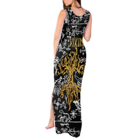 Viking Tank Maxi Dress Yggdrasil Pattern And Ancient Rune - Wonder Print Shop