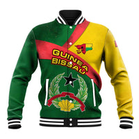 Guinea Bissau Baseball Jacket with Green Yellow Red Swirl Design - Wonder Print Shop