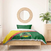 Guinea Bissau Bedding Set with Green Yellow Red Swirl Design - Wonder Print Shop
