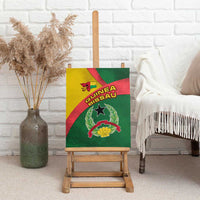 Guinea Bissau Canvas Wall Art with Green Yellow Red Swirl Design - Wonder Print Shop