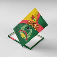 Guinea Bissau Canvas Wall Art with Green Yellow Red Swirl Design - Wonder Print Shop