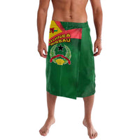 Guinea Bissau Lavalava with Green Yellow Red Swirl Design - Wonder Print Shop