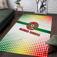 Guinea Bissau Area Rug with White Green Red Gradient Design - Wonder Print Shop