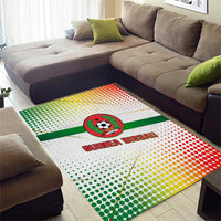 Guinea Bissau Area Rug with White Green Red Gradient Design - Wonder Print Shop