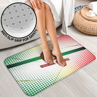 Guinea Bissau Bathroom Set with White Green Red Gradient Design - Wonder Print Shop