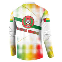 Guinea Bissau Button Sweatshirt with White Green Red Gradient Design - Wonder Print Shop