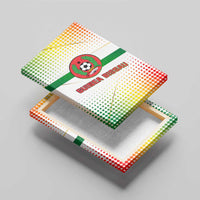 Guinea Bissau Canvas Wall Art with White Green Red Gradient Design - Wonder Print Shop