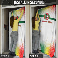 Guinea Bissau Door Cover with White Green Red Gradient Design - Wonder Print Shop