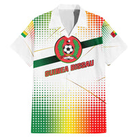 Guinea Bissau Family Matching Mermaid Dress and Hawaiian Shirt with White Green Red Gradient Design - Wonder Print Shop