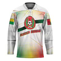 Guinea Bissau Hockey Jersey with White Green Red Gradient Design - Wonder Print Shop