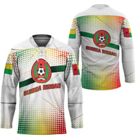 Guinea Bissau Hockey Jersey with White Green Red Gradient Design - Wonder Print Shop