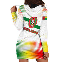 Guinea Bissau Hoodie Dress with White Green Red Gradient Design - Wonder Print Shop