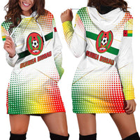 Guinea Bissau Hoodie Dress with White Green Red Gradient Design - Wonder Print Shop