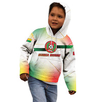 Guinea Bissau Kid Hoodie with White Green Red Gradient Design - Wonder Print Shop
