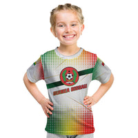 Guinea Bissau Kid T Shirt with White Green Red Gradient Design - Wonder Print Shop