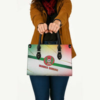 Guinea Bissau Leather Bag with White Green Red Gradient Design - Wonder Print Shop
