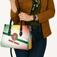 Guinea Bissau Leather Bag with White Green Red Gradient Design - Wonder Print Shop