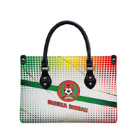 Guinea Bissau Leather Bag with White Green Red Gradient Design - Wonder Print Shop