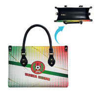 Guinea Bissau Leather Bag with White Green Red Gradient Design - Wonder Print Shop