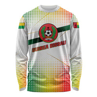 Guinea Bissau Long Sleeve Shirt with White Green Red Gradient Design - Wonder Print Shop