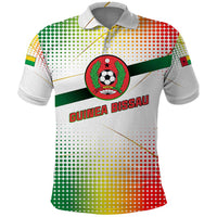 Guinea Bissau Polo Shirt with White Green Red Gradient Design - Wonder Print Shop
