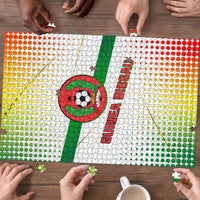 Guinea Bissau Puzzle with White Green Red Gradient Design - Wonder Print Shop
