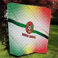 Guinea Bissau Quilt with White Green Red Gradient Design - Wonder Print Shop