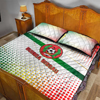 Guinea Bissau Quilt Bed Set with White Green Red Gradient Design - Wonder Print Shop