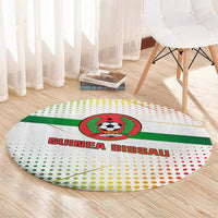 Guinea Bissau Round Carpet with White Green Red Gradient Design - Wonder Print Shop