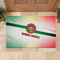 Guinea Bissau Rubber Doormat with White Green Red Gradient Design - Wonder Print Shop