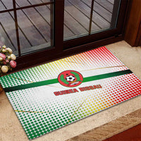 Guinea Bissau Rubber Doormat with White Green Red Gradient Design - Wonder Print Shop