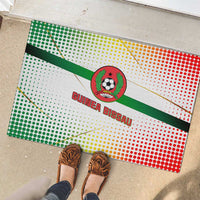 Guinea Bissau Rubber Doormat with White Green Red Gradient Design - Wonder Print Shop