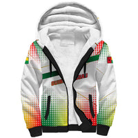 Guinea Bissau Sherpa Hoodie with White Green Red Gradient Design - Wonder Print Shop