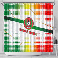 Guinea Bissau Shower Curtain with White Green Red Gradient Design - Wonder Print Shop