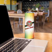 Guinea Bissau Skinny Tumbler with White Green Red Gradient Design - Wonder Print Shop