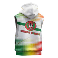 Guinea Bissau Sleeveless Zip Hoodie with White Green Red Gradient Design - Wonder Print Shop