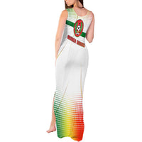 Guinea Bissau Tank Maxi Dress with White Green Red Gradient Design - Wonder Print Shop