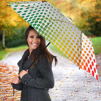 Guinea Bissau Umbrella with White Green Red Gradient Design - Wonder Print Shop