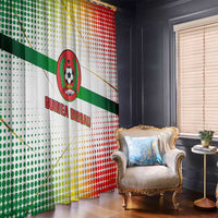 Guinea Bissau Window Curtain with White Green Red Gradient Design - Wonder Print Shop