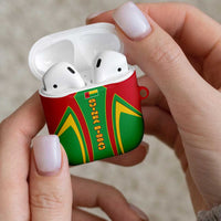 Guinea Bissau AirPods Case with Red Green Yellow Stripe Design and Black Star - Wonder Print Shop