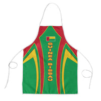 Guinea Bissau Apron with Red Green Yellow Stripe Design and Black Star - Wonder Print Shop