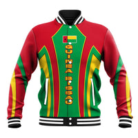 Guinea Bissau Baseball Jacket with Red Green Yellow Stripe Design and Black Star - Wonder Print Shop